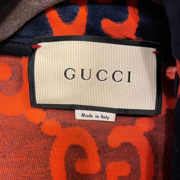*SOLD*GUCCI COTTON VELVET ZIP-UP JACKET LIMITED EDITION RETAILS $2000+ - Picture 3 of 9